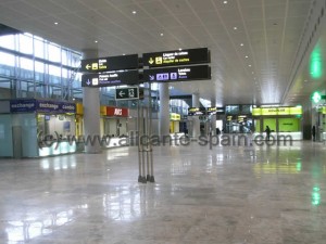 alicante-airport-car-hire-companies-desks Counters of Car Hire Companies at Alicante Airport Arrival area