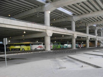 bus-stops-for-charter-and-tour-buses-at-lower-level-alicante-airport Bus Stops for charter and tour buses at lower level alicante airport