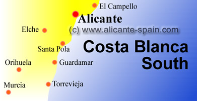 Costa Blanca Map