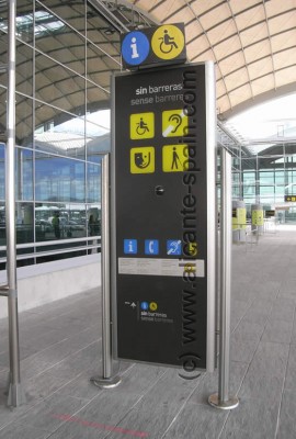 Help Point for Handicapped or People With Disabilities at Alicante Airport Help Point for Handicapped or People With Disabilities at Alicante Airport