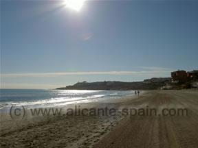 view from the sidi hotel alicante to the cabo de las huertas